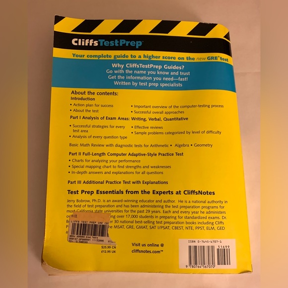 Cliffs Test Prep GRE General Test, 7th Edition - Picture 7 of 15
